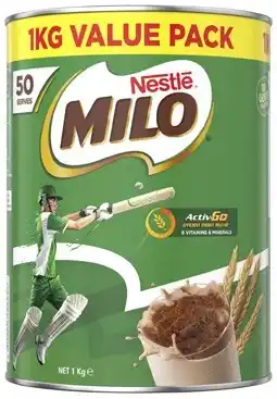 Coles Nestlé Milo 1kg or Milo Pro 700g offer