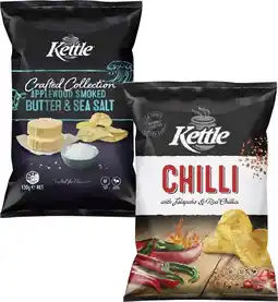 Coles Kettle Potato Chips or Crafted Collection 150g-175g offer