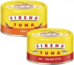 Coles Sirena Tuna 95g offer