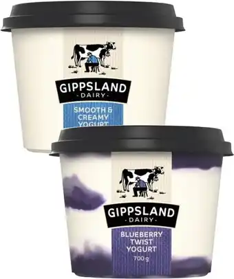 Coles Gippsland Dairy Twist Yogurt 700g offer