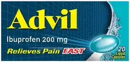 Coles Advil Liquid Capsules 20 Pack^ offer