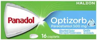 Coles Panadol Optizorb Paracetamol Caplets 16 Pack^ offer