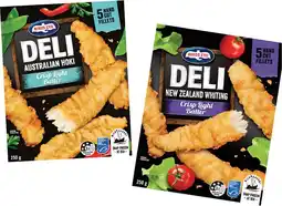 Coles Birds Eye Deli Crispy Light Batter Fish 250g offer