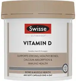 Coles Swisse Ultiboost Vitamin D Capsules 400 Pack^ offer