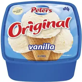 Coles Peters Original Tub 4 Litre offer