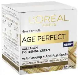 Coles L'Oréal Age Perfect Night Cream 50mL offer