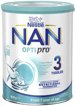 Coles Nestlé NAN Optipro Stage 3 Toddler Milk Drink 800g offer