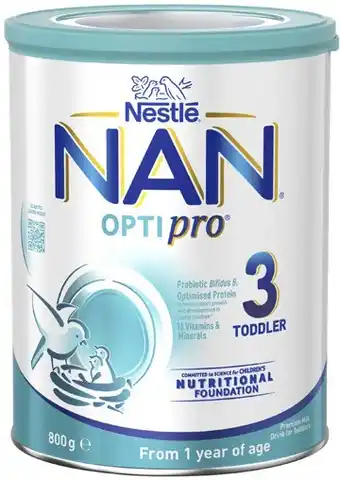 Coles Nestlé NAN Optipro Stage 3 Toddler Milk Drink 800g offer