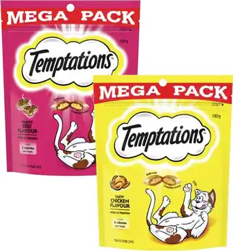 Coles Temptations Cat Treats 180g offer