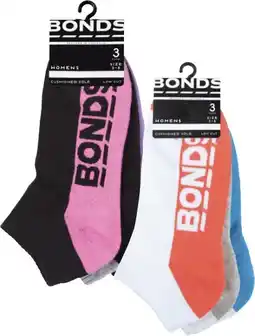 Coles Bonds Women's Logo Low Cut Socks 3 Pack offer