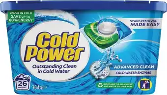 Coles Cold Power Laundry Capsules 26 Pack offer