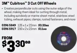 Blackwoods 3M Cubitron 3 Cut Off Wheels offer