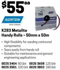 Blackwoods K283 Metalite Handy Rolls -50mm x 50m offer