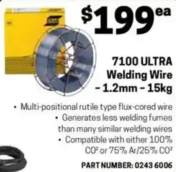 Blackwoods 7100 ULTRA Welding Wire offer