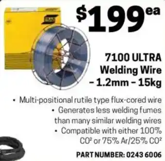 Blackwoods 7100 ULTRA Welding Wire offer