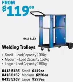 Blackwoods Welding Trolleys offer