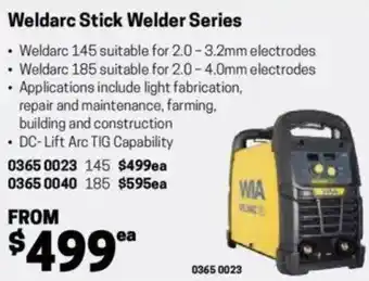 Blackwoods Weldarc Stick Welder Series offer