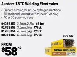 Blackwoods Austarc 16TC Welding Electrodes offer