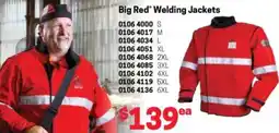 Blackwoods Big Red Welding Jackets offer