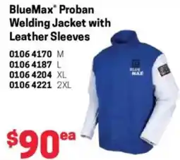 Blackwoods BlueMax Proban Welding Jacket with Leather Sleeves offer