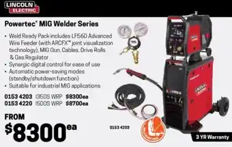 Blackwoods Powertec MIG Welder Series offer