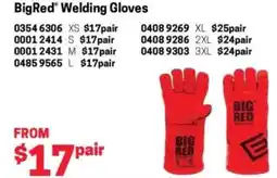 Blackwoods Big Red Welding Gloves offer