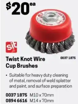 Blackwoods Twist Knot Wire Cup Brushes offer