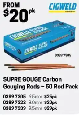 Blackwoods SUPRE GOUGE Carbon Gouging Rods offer