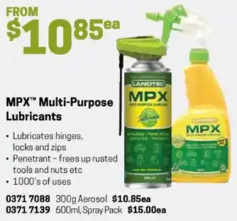 Blackwoods MPX Multi-Purpose Lubricants offer