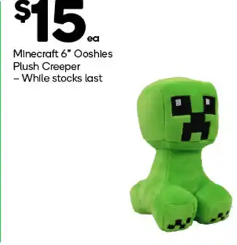 Woolworths Minecraft 6" Ooshies Plush Creeper offer