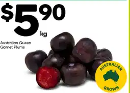 Woolworths Australian Queen Garnet Plums offer