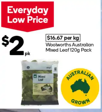 Woolworths Woolworths australian mixed leaf offer