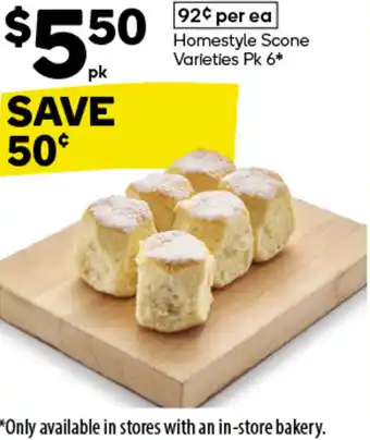 Woolworths Homestyle Scone Varieties offer