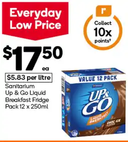 Woolworths Sanitarium Up & Go Liquid Breakfast Fridge Pack offer