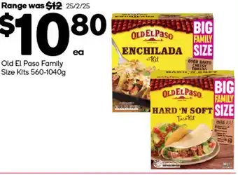 Woolworths Old El Paso Family Size Kits offer