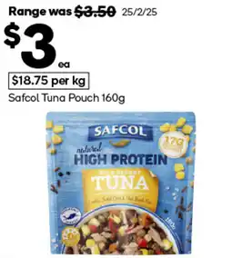 Woolworths Safcol Tuna Pouch offer