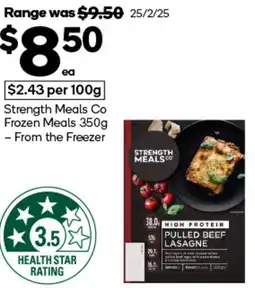 Woolworths Strength Meals Co Frozen Meals From the Freezer offer