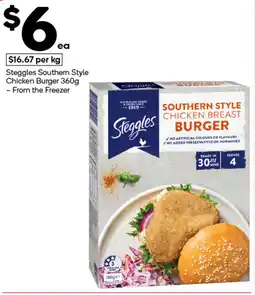 Woolworths Steggles Southern Style Chicken Burger - From the Freezer offer