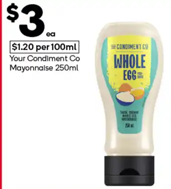 Woolworths Your Condiment Co Mayonnaise offer