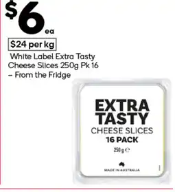 Woolworths White Label Extra Tasty Cheese Slices - From the Fridge offer