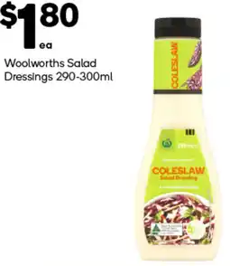 Woolworths Woolworths Salad Dressings offer