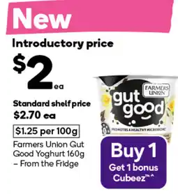 Woolworths Farmers Union Gut Good Yoghurt offer