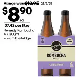 Woolworths Remedy Kombucha offer