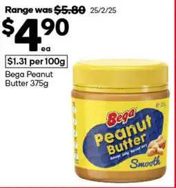 Woolworths Bega Peanut Butter offer