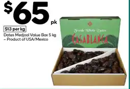 Woolworths Dates Medjool Value Box Product of USA/Mexico offer