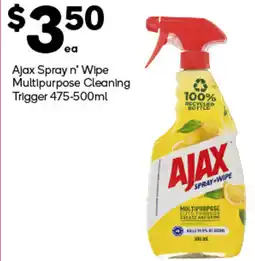 Woolworths Ajax Spray n' Wipe Multipurpose Cleaning Trigger offer