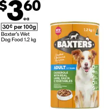 Woolworths Baxter's Wet Dog Food offer