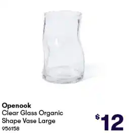 Woolworths Openook Clear Glass Organic Shape Vase Large offer