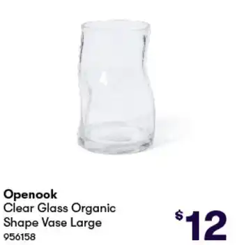 Woolworths Openook Clear Glass Organic Shape Vase Large offer