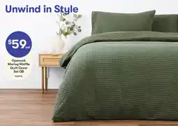 Woolworths Openook Marley Waffle Quilt Cover Set QB offer